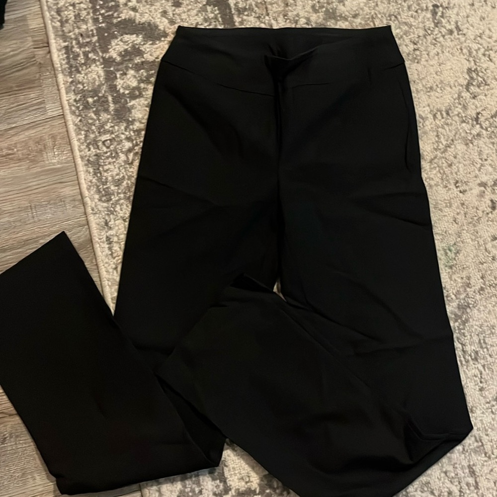 Black, straight leg dress pants